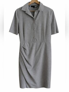 EUC Love Moschino Gray Shirt Dress Made in Italy IT44